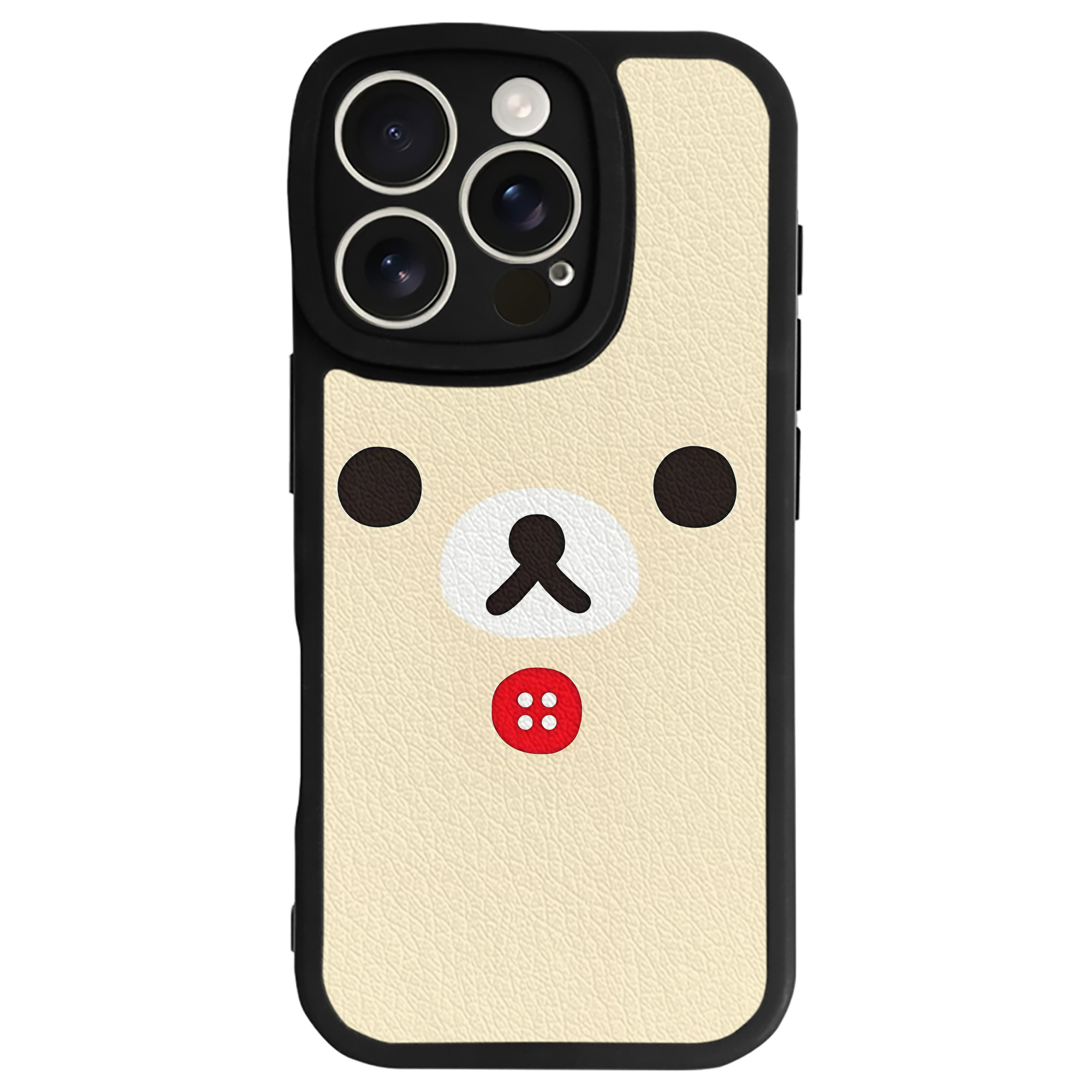 （画像用） リラックマ リラックマ キイロイトリ Rilakkuma Korilakkuma Kiiroitori 【iPhone 16シリーズ対応】シリコンスマホケース（レザー調） 材質：シリコン